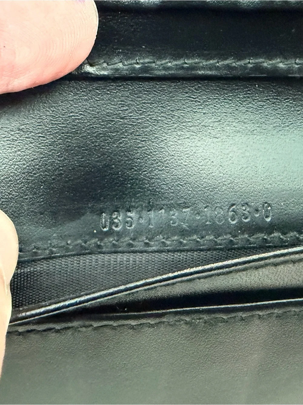 Vintage Tom Ford Gucci Black Patent Leather Wallet with Bamboo Handle